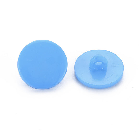 Blue Shank Resin Buttons 18mm in Diameter - Plastic Cornflower Blue Button - Acrylic Button (N018-031)