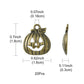 Antique Bronze Pumpkin Charm ? Lead & Cadmium Free | Fall Jewelry Supplies | Halloween Pendant | 18x16mm