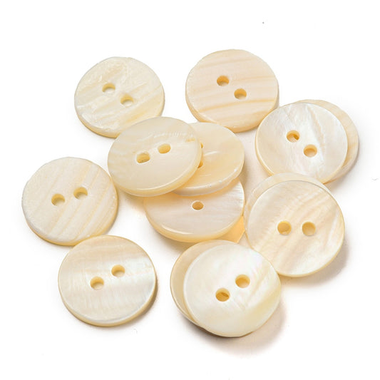 Shell buttons - 20mm (3/4") - mother of pearl shell buttons (04A)