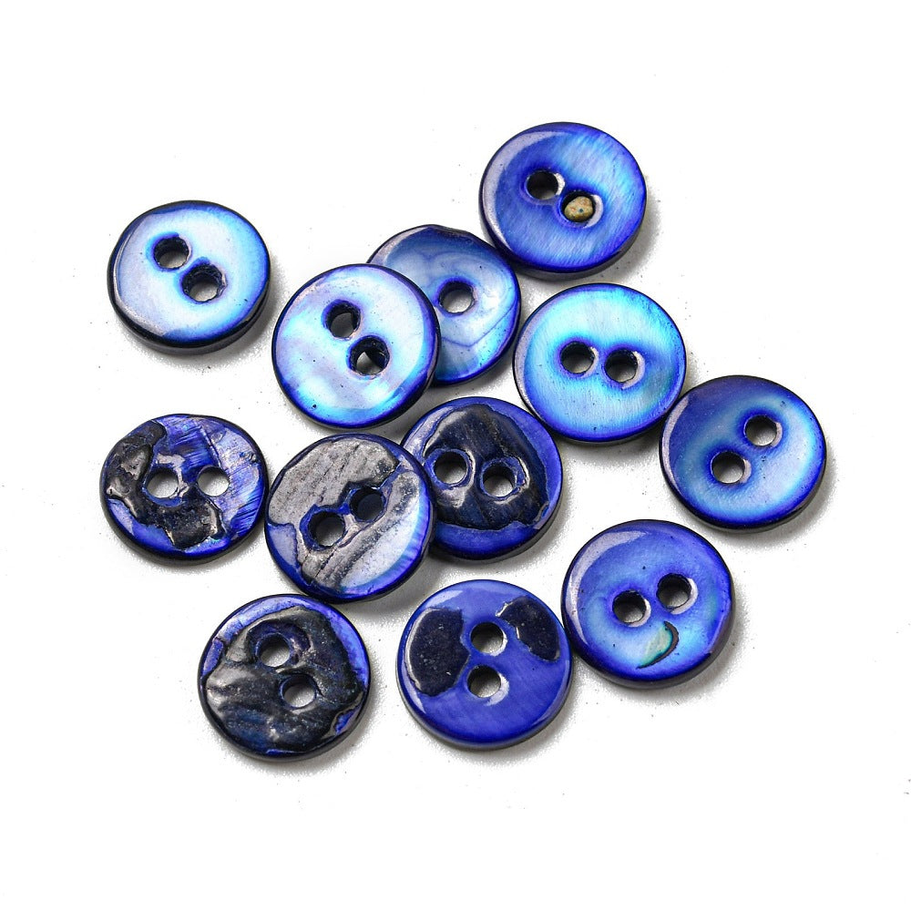 small blue shell buttons