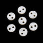 Small White Shell Buttons - White - 2 hole - 6.5mm to 7mm - Natural Shell  (04)