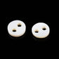 Small White Shell Buttons - White - 2 hole - 6.5mm to 7mm - Natural Shell  (04)