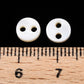 Small White Shell Buttons - White - 2 hole - 6.5mm to 7mm - Natural Shell  (04)