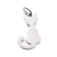 Tiny Silver Cat Charm | Feline Pendant | Kitty Pendant | 15.5mm long, 9mm wide, 3mm thick, hole: 3mm (01P)