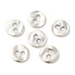 10 Antique Silver Metal Buttons 13mm X 13mm - 2 Hole Silver Button (171)