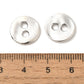 10 Antique Silver Metal Buttons 13mm X 13mm - 2 Hole Silver Button (171)