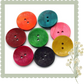 1 inch Mixed Color Wooden Buttons - 25mm (1 inch)-  Mixed Colors - 2 Hole - Mixed Wood Button (B0251693)
