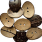 Extra Large Oval Wooden Buttons - Coconut Shell - Wood Button (SHEL-K009-03)