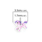 10 Unicorn Wooden Buttons - 33mm (1 2/8") x 28mm (1 1/8") - 2 Hole - Mixed Random Colors Unicorn Wood Button (0098282)