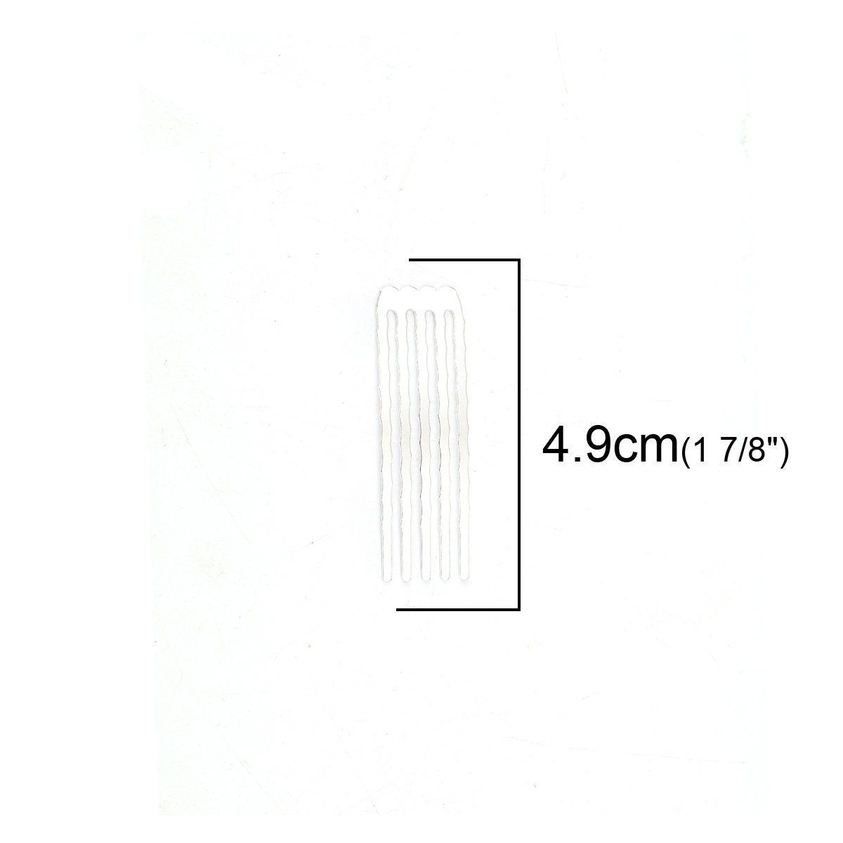 Silver Plated Hair Combs - Nickel Free - Lead Free - Wedding Bridal Comb - 49mm x 15mm (1 7/8" x 5/8") - Hair Clip Accessories  (0116215)