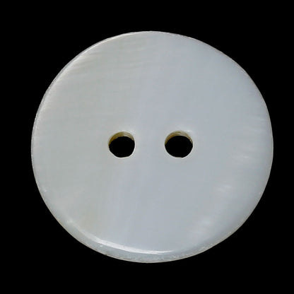 Shell Button - White - 2 Holes - 21 mm -  Shell  Buttons Sewing Scrap booking (67084)