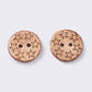 10 Bulk Mixed Coconut Shell Wooden Buttons - 17mm (5/8 inch) - 2 Hole - Assorted Coconut Wood Button (19947)