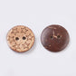 10 Bulk Mixed Coconut Shell Wooden Buttons - 17mm (5/8 inch) - 2 Hole - Assorted Coconut Wood Button (19947)