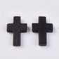 Wood Cross Pendant, Black, Wood Cross, Easter Crafts, Small Wood Cross, Pendant, 22mm x 15mm Hole: 2.5mm WOOD-WH0020-A02