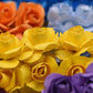 Lavender - Light Purple Mini Paper Flowers - 15mm - Small Paper Roses - Tiny Paper Roses with Stems