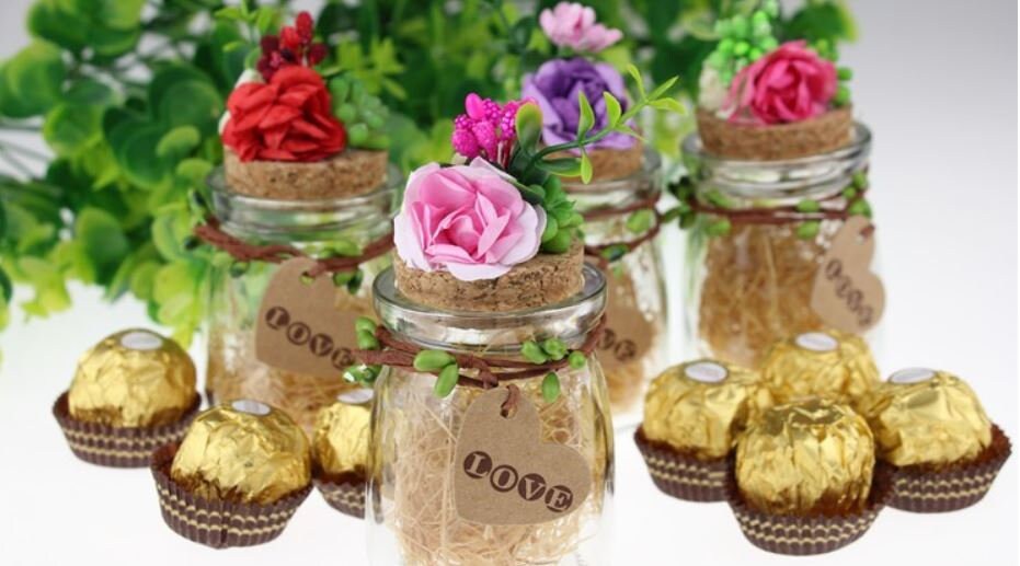Lavender - Light Purple Mini Paper Flowers - 15mm - Small Paper Roses - Tiny Paper Roses with Stems