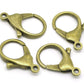 Extra Large Bronze Lobster Clasps - 35mm x 25mm (Approx. 1.5 x 1 inch) - Parrot Clasp Bronze (17041)