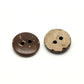 Small Coconut Shell Wooden Buttons - 13mm (1/2 inch) - Wood Buttons - Recycled Coconut Wood (18434)