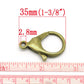 Extra Large Bronze Lobster Clasps - 35mm x 25mm (Approx. 1.5 x 1 inch) - Parrot Clasp Bronze (17041)