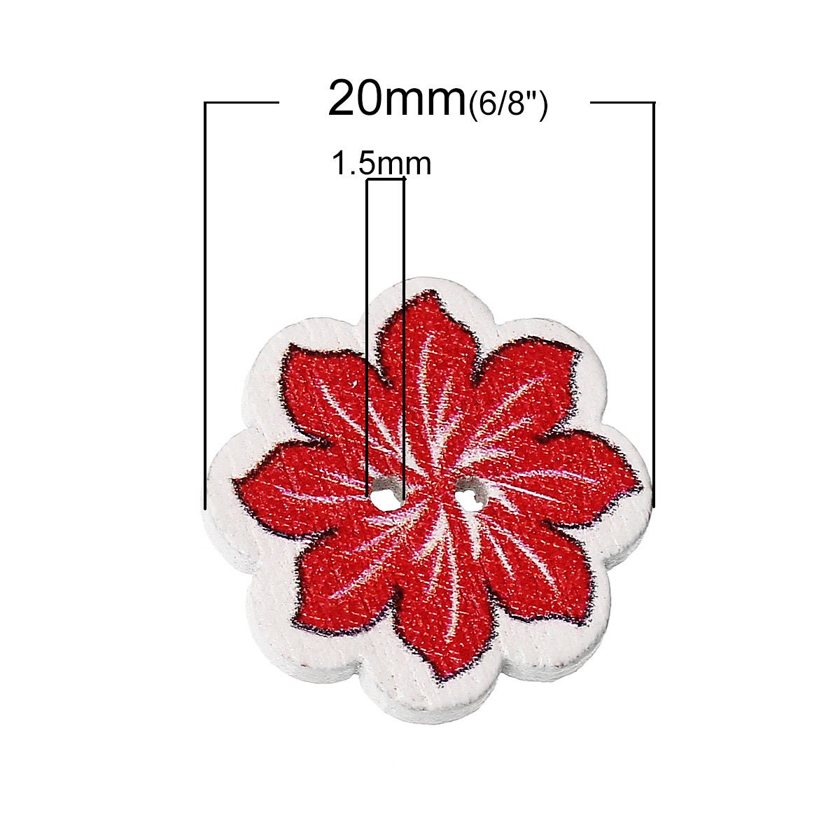 Flower Buttons, Floral Buttons, Wooden Buttons, Sewing Supplies, Daisy Buttons, Embellishments, Pink Buttons, Scrapbooking, Craft Supplies