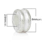 Silver Plated Slider Spacer Beads - 6.0mm x 3.0mm - Silver Bead for Leather Cord or Bracelet (B51269)