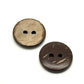 Small Coconut Shell Wooden Buttons - 15mm (5/8 inch) - Wood Buttons - Recycled Coconut Wood (18436)