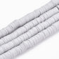 WHOLESALE Light Gray Heishi Beads (One Strand 380 - 400 Beads) - 6mm - Polymer Clay Bead - Pale Grey - Fimo Bead - African Beads (39)