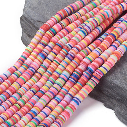 Heishi Beads 8mm (One Strand 380 - 400 Beads) - Polymer Clay Bead - Mixed Color - Fimo Bead - African Beads (M18)