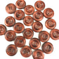 10 Brown Wooden Buttons - 25mm (1 inch) - 4 Holes -  Round Sewing Wood Buttons 25mm (1")  (21317)