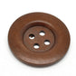 Large Brown Wooden Button - 35mm - 1 3/8 inch - 4 hole - Wood Buttons (18934)