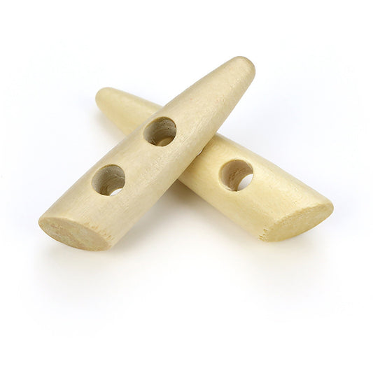 Wood Toggle Natural Finish - Wooden Buttons - 30mm - Wood Toggle Buttons 663740
