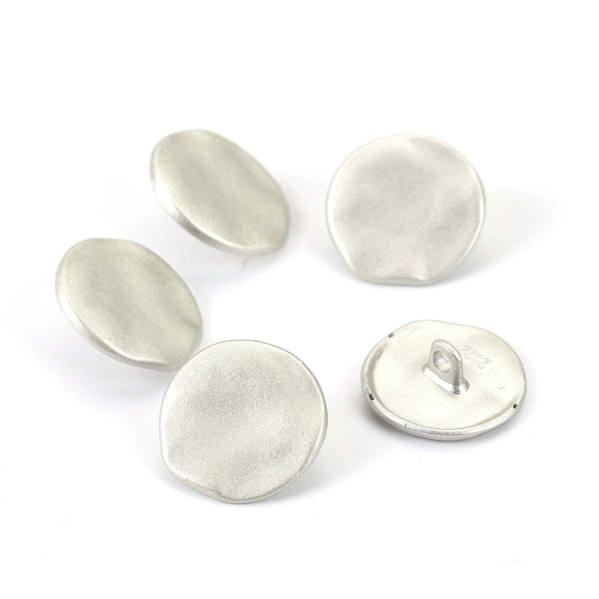 10 Bronze, Silver, or Gold Metal Shank Buttons - 18mm - Hammered Design - Lead and Nickel Safe (001-003-004)