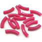 Fuschia Tube Beads - 33mm x 8mm - Fushia Bamboo Acrylic Tube Bead for Stretch Bracelets (bd-tube-fushia)