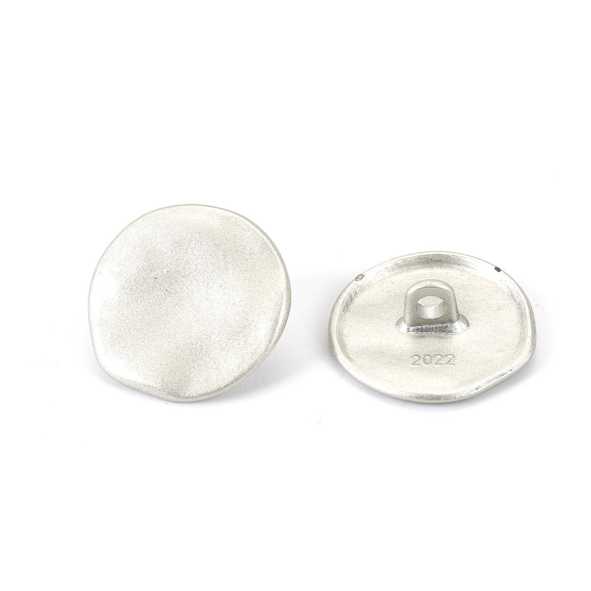 10 Bronze, Silver, or Gold Metal Shank Buttons - 18mm - Hammered Design - Lead and Nickel Safe (001-003-004)
