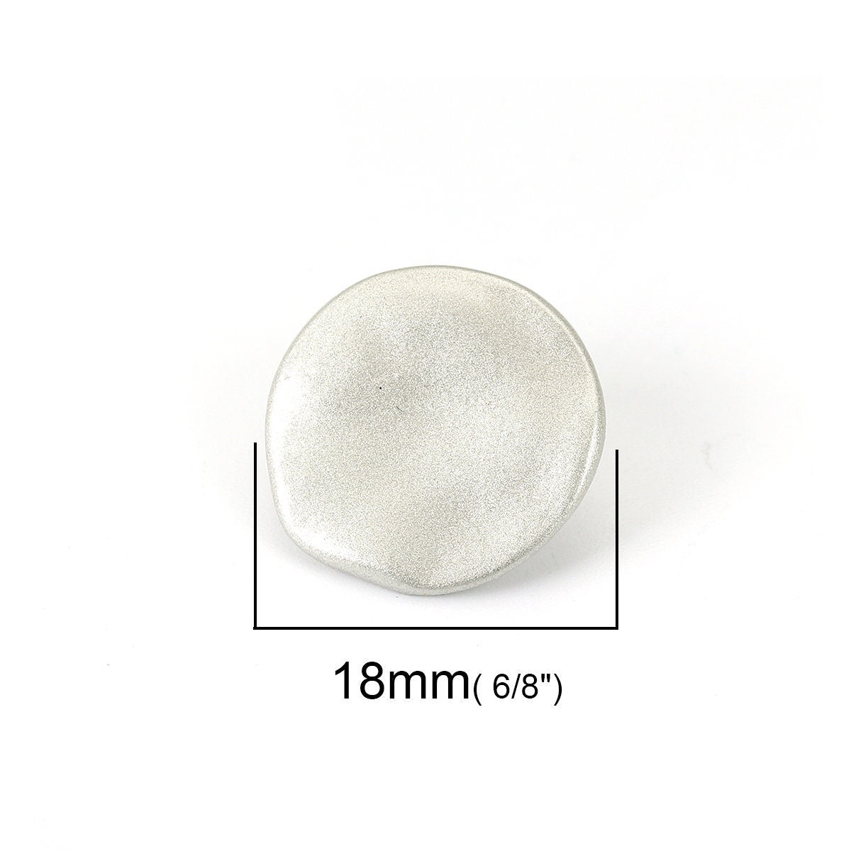 10 Bronze, Silver, or Gold Metal Shank Buttons - 18mm - Hammered Design - Lead and Nickel Safe (001-003-004)