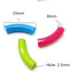 Green Tube Beads - 33mm x 8mm - Green Bamboo Acrylic Tube Bead for Stretch Bracelets (bd-tube-green)