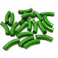 Green Tube Beads - 33mm x 8mm - Green Bamboo Acrylic Tube Bead for Stretch Bracelets (bd-tube-green)