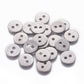 Silver Metal Sewing Buttons Round - Stainless Steel - 12mm x 1mm, Hole: 2mm - Lead and Nickel Free - Two Hole (005P)