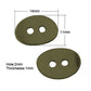 Antique Bronze Metal Button or Clasps - Oval - 2 Holes - 14mm x 11mm - Lead and Nickel Safe - Sewing Metal Buttons (AB-FF)