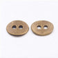 Antique Bronze Metal Button or Clasps - Oval - 2 Holes - 14mm x 11mm - Lead and Nickel Safe - Sewing Metal Buttons (AB-FF)