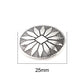 Large Antique Silver Button - Carved Pattern 25mm x 22mm - Slightly Oval - Shank - Lead & Nickel Safe - Metal Sewing Button (93)