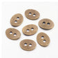 Antique Bronze Metal Button or Clasps - Oval - 2 Holes - 14mm x 11mm - Lead and Nickel Safe - Sewing Metal Buttons (AB-FF)