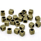 10 Antique Bronze Slider Spacer Beads - 6mm X 6mm -  Antiqued Bronze Slider Bead For Leather Cord Or Bracelet (b12940)