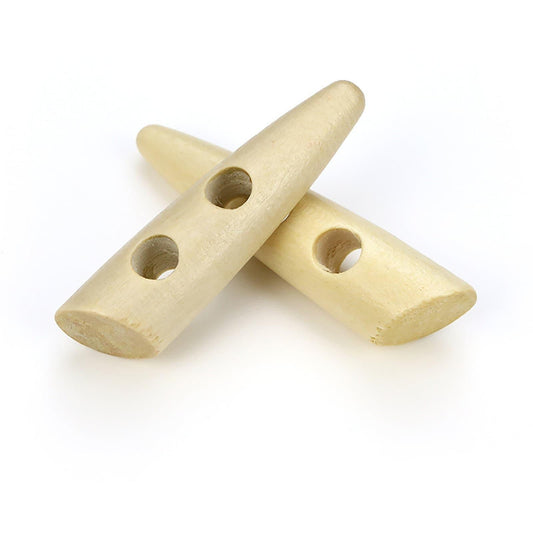 Wood Toggle Natural Finish - Wooden Buttons - 30mm - Wood Toggle Buttons 663740