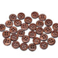 100 Dark Brown Wooden Buttons - 15mm - 4 Hole - Wood Button (b10383)