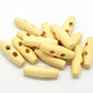 10 Toggle Wooden Buttons - Light Natural Finish - 30x10mm (1-1/8"x3/8") - Wood Toggle Button