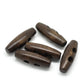 Toggle Wooden Buttons - Dark Brown Finish - 3x1cm (1-1/8"x3/8") - Wood Toggle Button 18843