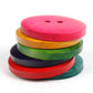 50 Large Mixed Color Wooden Buttons - 20mm (1 1/8 Inch) - Mixed Colors - 2 Hole - Mixed Wood Button (036-20mm)) (Copy)