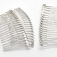 5 Silver Hair Combs - Nickel Free - Lead Free - Wedding Bridal Comb - 78mm x 38mm (3 inch x 1.5 inch) - Hair Clip Accessories  (17122)
