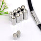2 Magnetic Clasps - Silver Finish - 20mm x 5mm - Silver Clasp for Leather (08675)